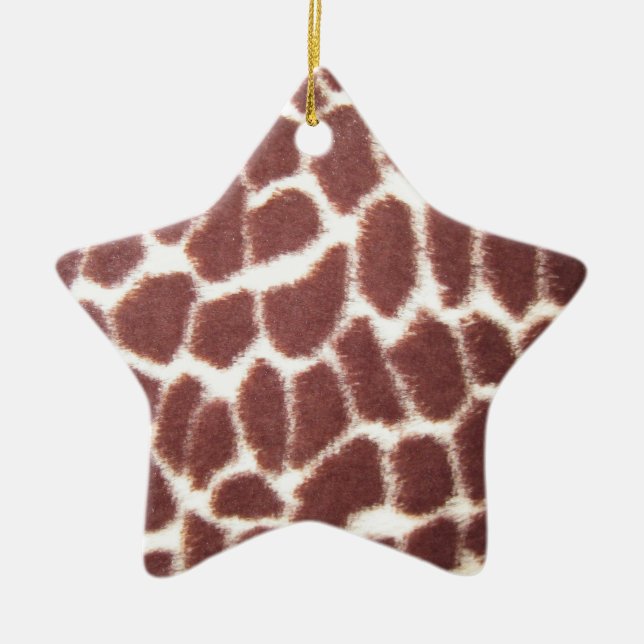 Ornement de Noël d'étoile d'impression de girafe (Devant)