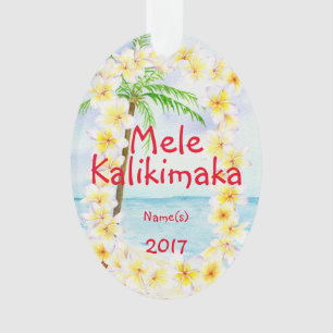 Ornement de Noël d'Hawaï Mele Kalikimaka