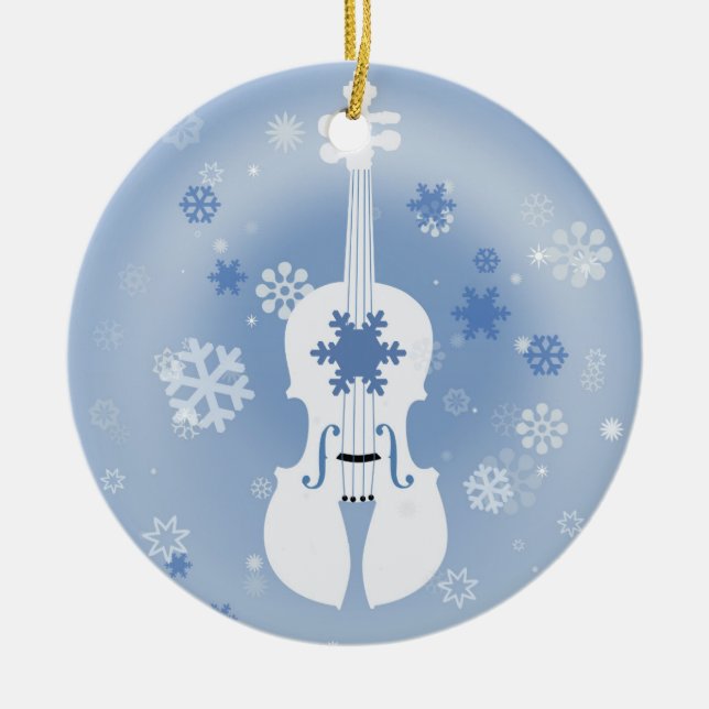 Ornement de Noël d'hiver de violon (Devant)