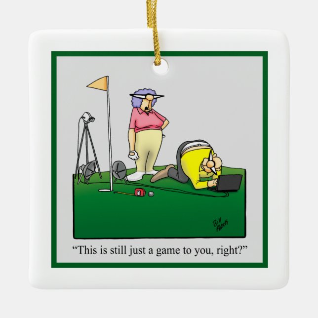 Ornement de Noël d'Humour de golf (Devant)
