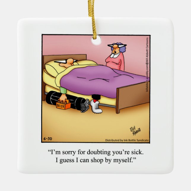 Ornement de Noël d'Humour de golf (Devant)