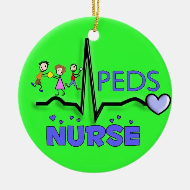 Ornement de Noël d'INFIRMIÈRE de PEDS (Devant)