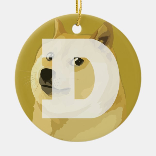 Ornement de Noël Dogecoin (Devant)