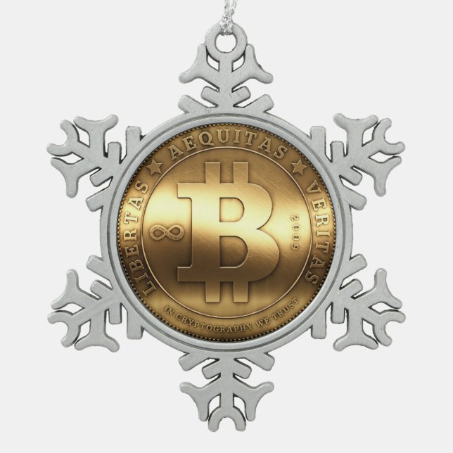 Ornement de Noël d'or de symbole de logo de (Devant)