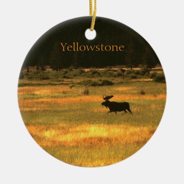 Ornement de Noël d'orignaux de Yellowstone (Devant)