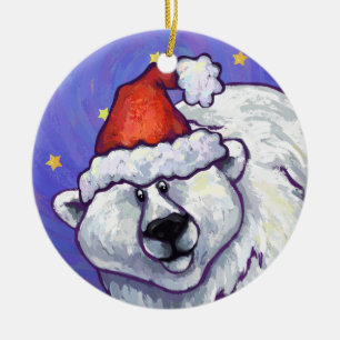 Ornement de Noël d'ours blanc