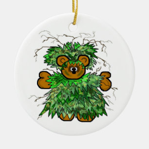 Ornement de Noël d'ours de nounours de costume de