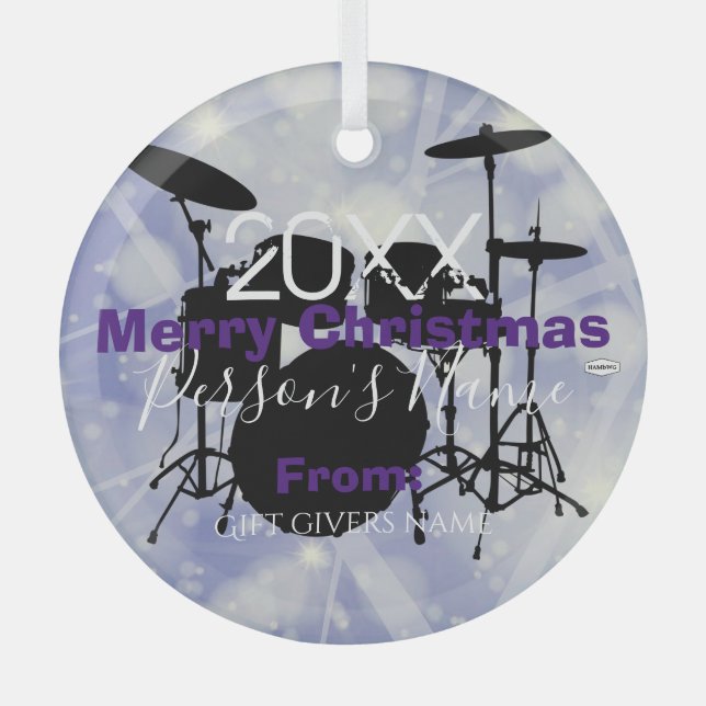 Ornement de Noël du batteur HAMbWG (Recto)