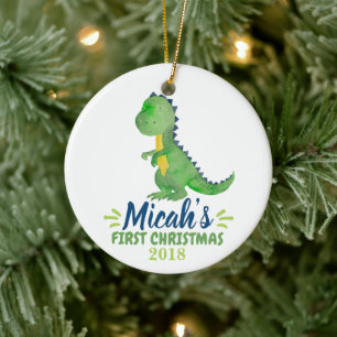 Ornement de Noël du bébé de dinosaure premier