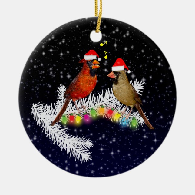 Ornement de Noël du cardinal (Devant)