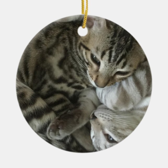 Ornement de Noël du chat du Bengale (Devant)