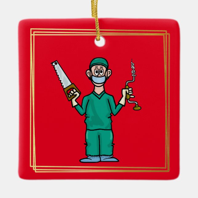 Ornement de Noël du chirurgien masculin (Devant)