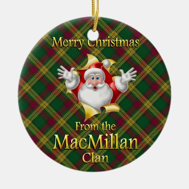 Ornement de Noël du clan écossais MacMillan (Devant)