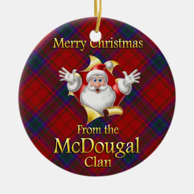 Ornement de Noël du clan écossais McDougal (Devant)
