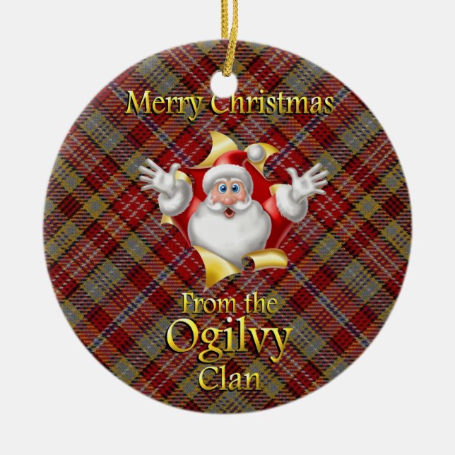 Ornement de Noël du clan écossais Ogilvy (Devant)