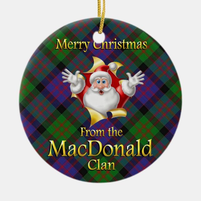 Ornement de Noël du Clan MacDonald d'Écosse (Devant)