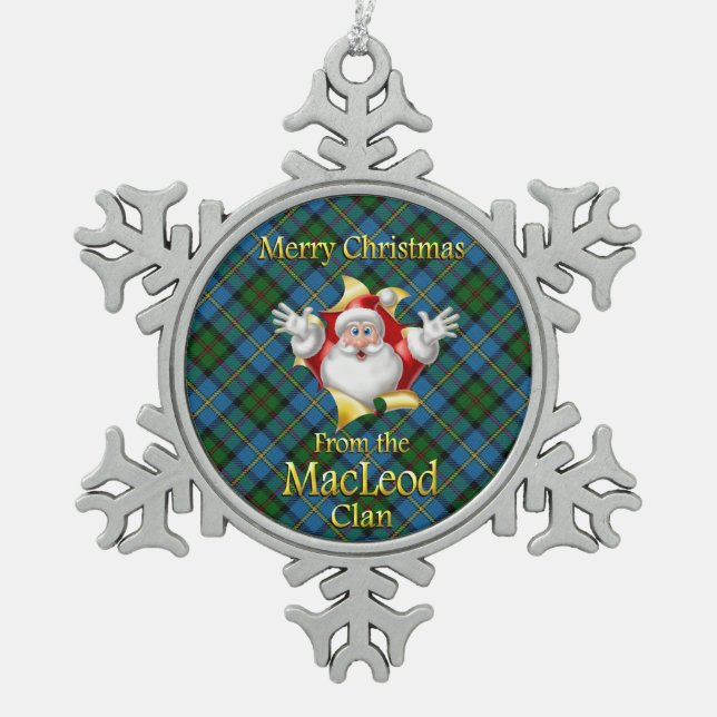 Ornement de Noël du Clan MacLeod en Écosse (Devant)