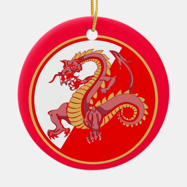 Ornement de Noël du dragon chinois de Florence (Devant)