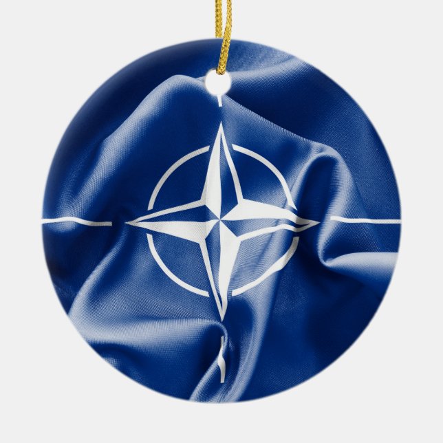 Ornement de Noël du drapeau de l'OTAN (Devant)