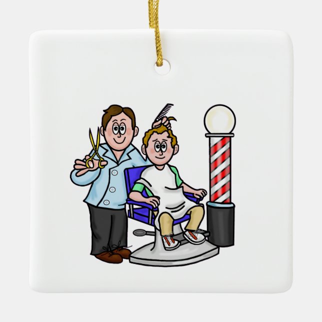Ornement de Noël du jour du barbier (Devant)