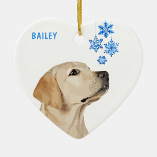 Ornement de Noël du Labrador jaune