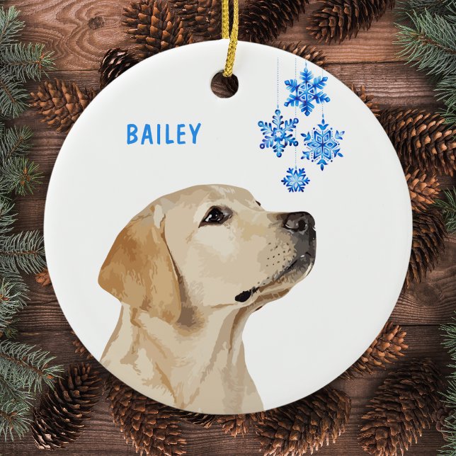 Ornement de Noël du Labrador jaune (Créateur téléchargé)
