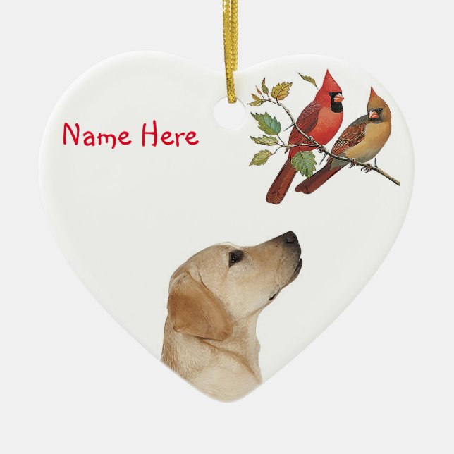 Ornement de Noël du Labrador jaune (Devant)