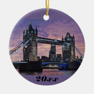 Ornement de Noël du London Tower Bridge