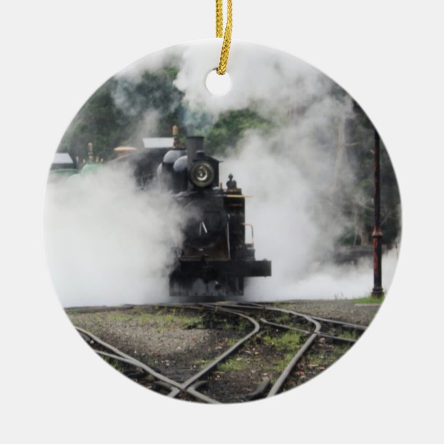 Ornement de Noël du moteur à vapeur (Devant)