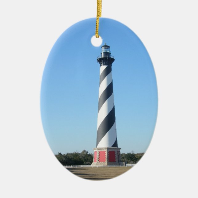 Ornement de Noël du phare OBX OR de Hatteras (Devant)