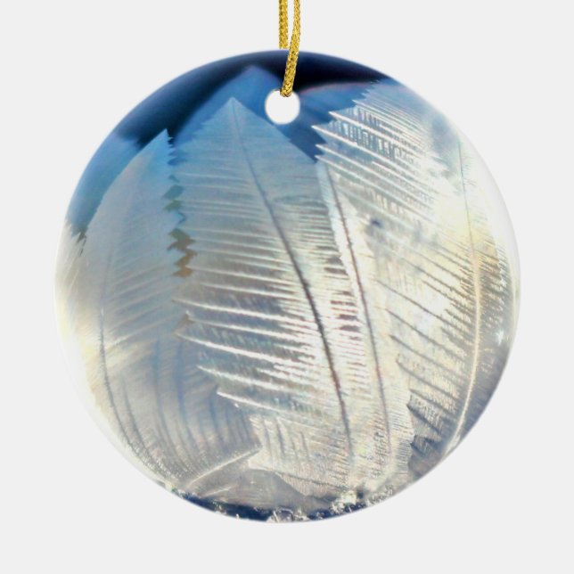 Ornement de Noël en bulle de cristal de glace (Devant)