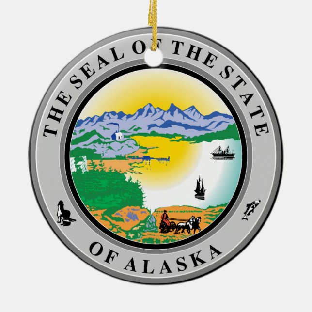 Ornement de Noël en céramique Alaska* (Dos)