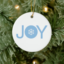 Ornement de Noël en céramique Blue Joy