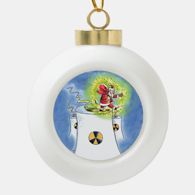 Ornement de Noël en céramique Noir de Noël (Devant)