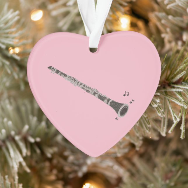 Ornement de Noël en forme de coeur Clarinet (Arbre)