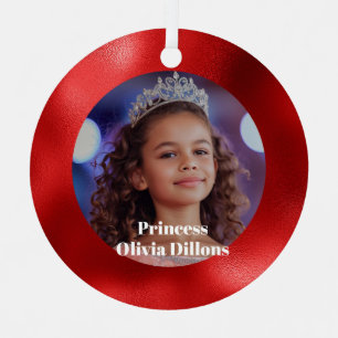 Ornement de Noël en métal avec photo personnalisée