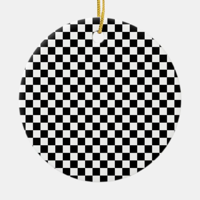 Ornement de Noël en noir et blanc (Devant)