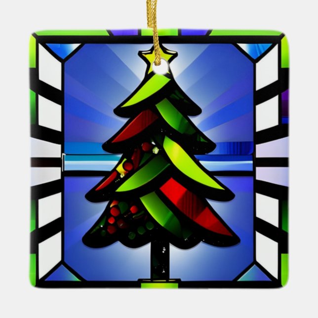 Ornement de Noël en verre tendu (Devant)