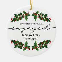 Ornement de Noël engagé, premier Noël