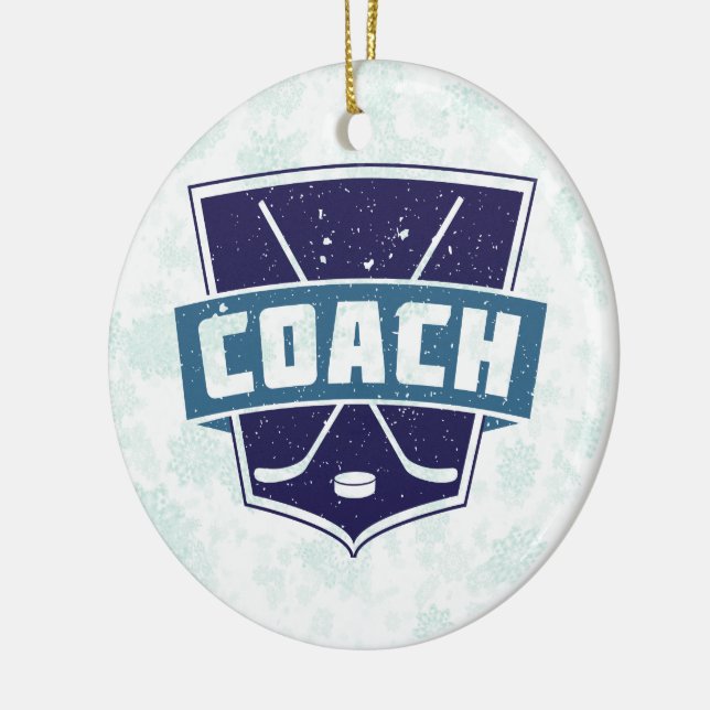 Ornement de Noël, entraîneur de hockey (Gauche)