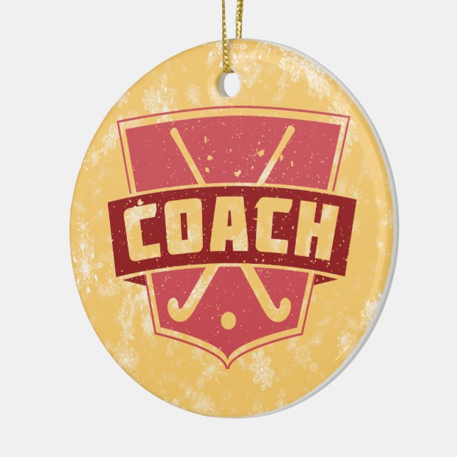 Ornement de Noël, entraîneur de hockey sur gazon (Gauche)