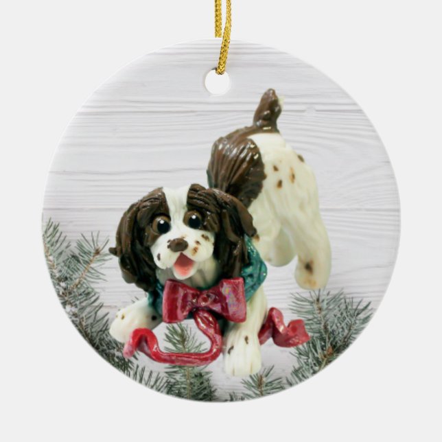 Ornement de Noël espagnol Springer anglais (Devant)