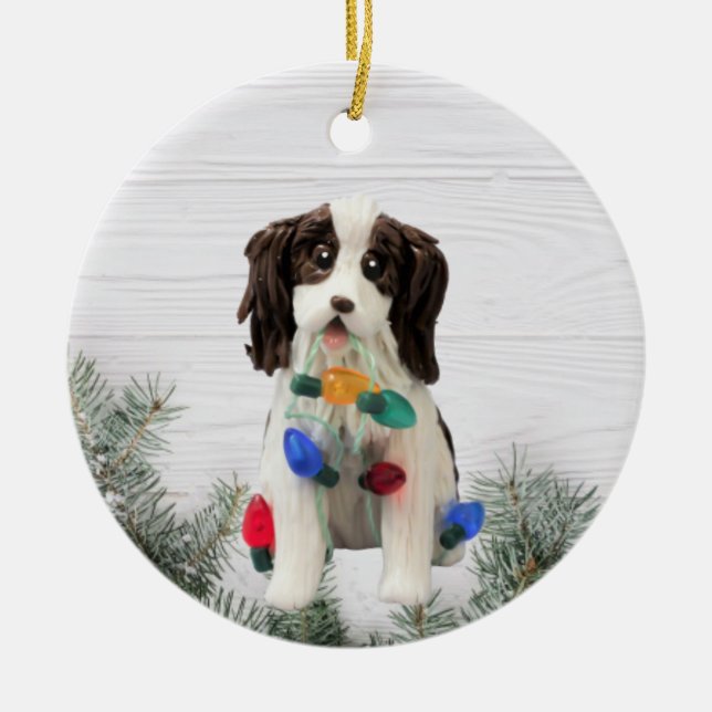Ornement de Noël espagnol Springer anglais (Devant)