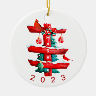Ornement de Noël familial personnalisé,