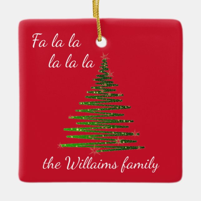 Ornement de Noël familial personnalisé (Devant)