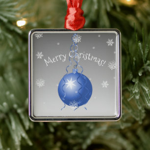 Ornement de Noël fantaisie en bleu