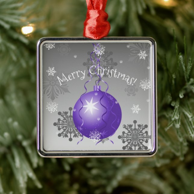 Ornement de Noël fantaisie violet ornement en céra (Arbre)