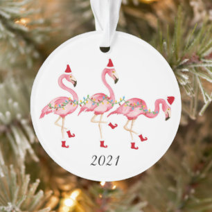Ornement de Noël flamant rose