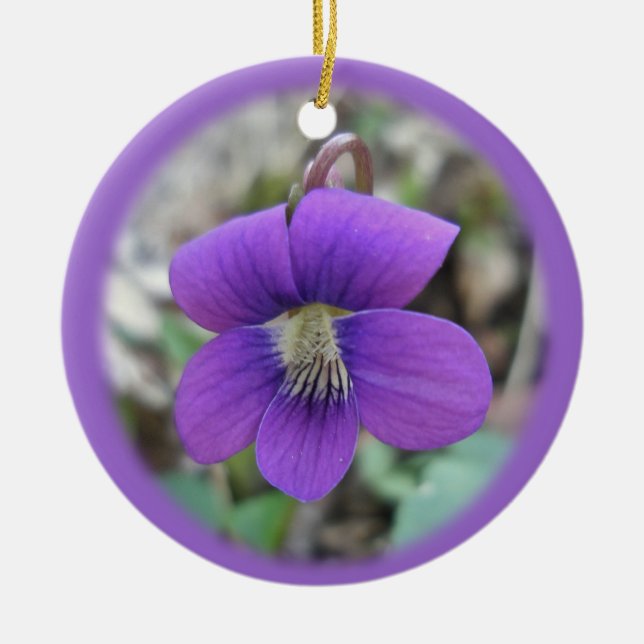 Ornement de Noël Fleur sauvage violet (Devant)