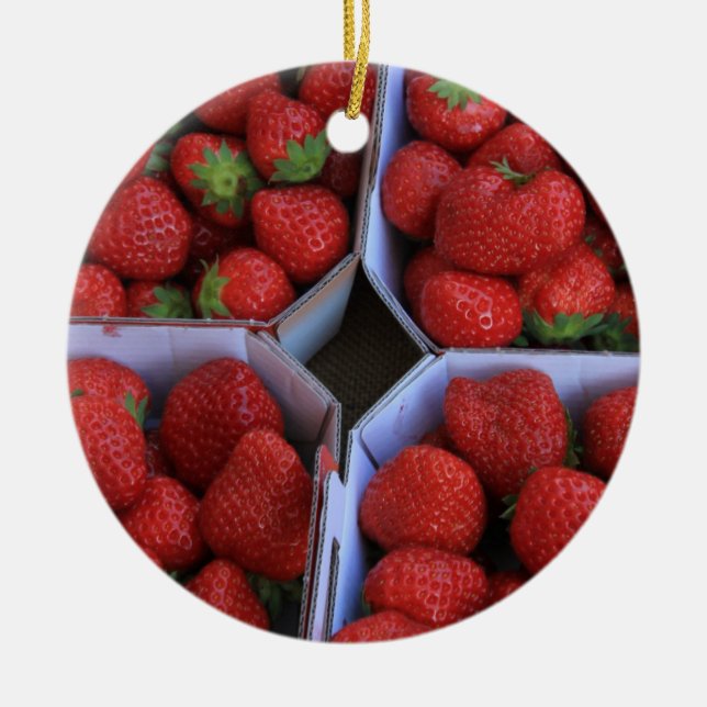 Ornement de Noël fraise (Devant)
